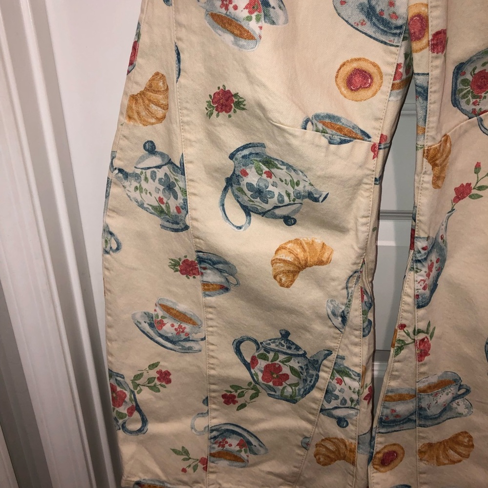 We The Free by Free People Eden High Slouchy Brunch Printed Barrel Jeans sz 28 - Picture 6 of 10